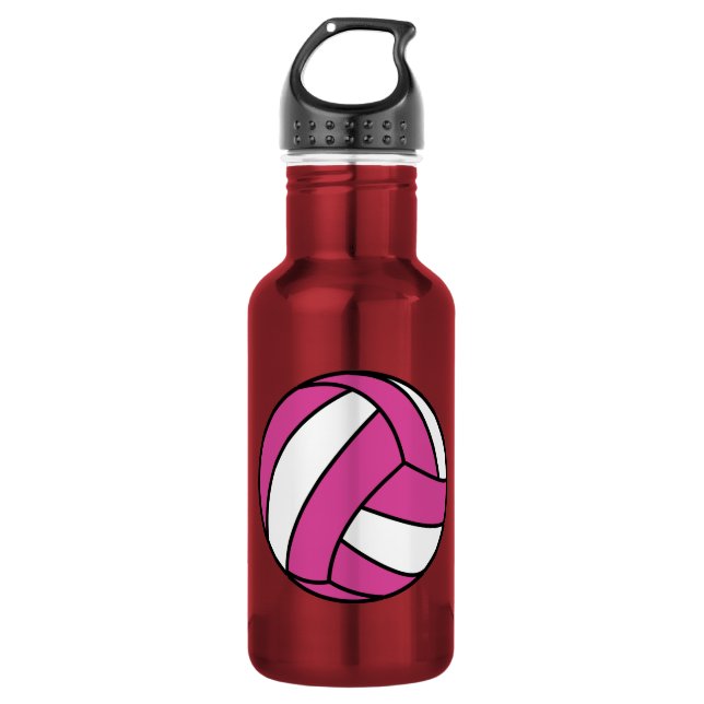 Botella De Agua Voleibol rosado (Anverso)