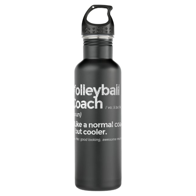 Botella De Agua Volleyball Coach Definition Funny Gift  (Anverso)