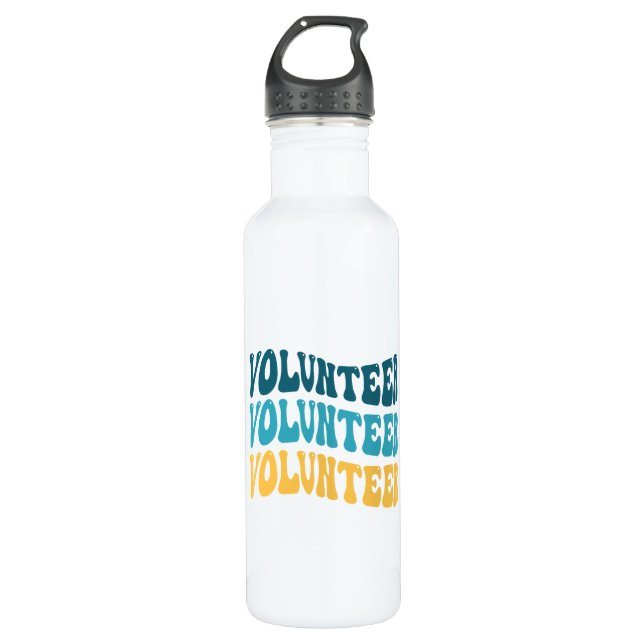 Botella De Agua Voluntario retro (Anverso)