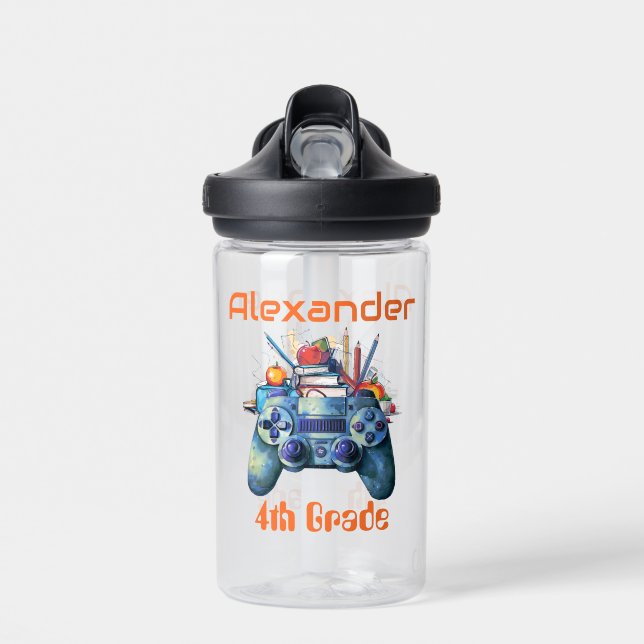 Botella De Agua Volver al juego escolar (Delante)