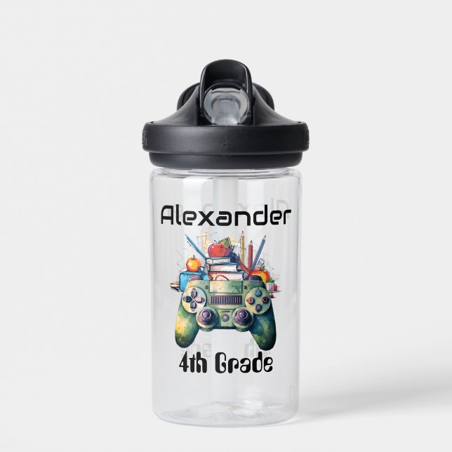 Botella De Agua Volver al juego escolar (Delante)