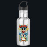 Botella De Agua W84 | Insignia de personaje de mujer de historieta<br><div class="desc">Mujer Maravilla (1984) | Una insignia retro estilo libro de historietas de Wonder Woman que muestra la sobrecarga escrita "WW84".</div>
