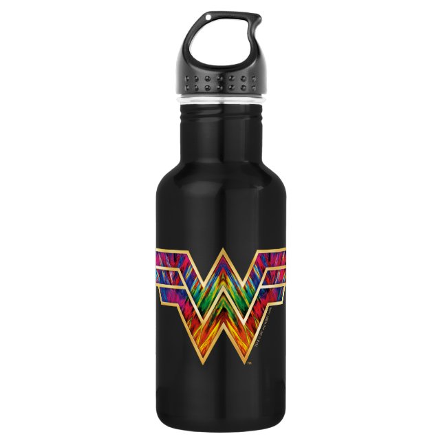 Botella De Agua W84 | Logo de Wonwoman Kaleidoscope (Anverso)