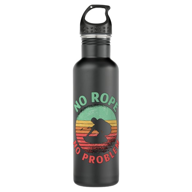 Botella De Agua Wakeboard No Rope No Problem Retro Wakeboarder (Anverso)