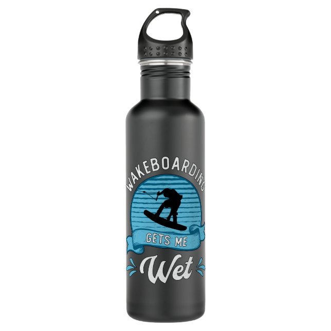 Botella De Agua Wakeboarding Me Hace Wet Wakeboarder Wakeboard (Anverso)
