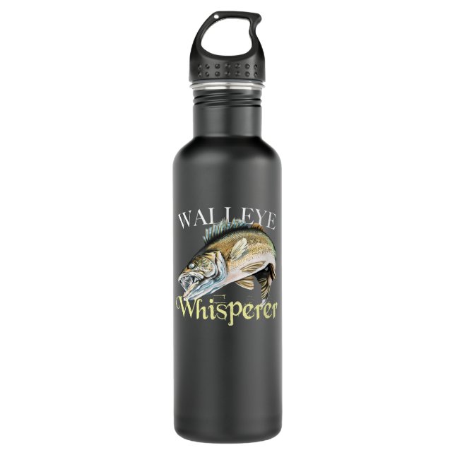 Botella De Agua Walleye Whisperer Dark (Anverso)