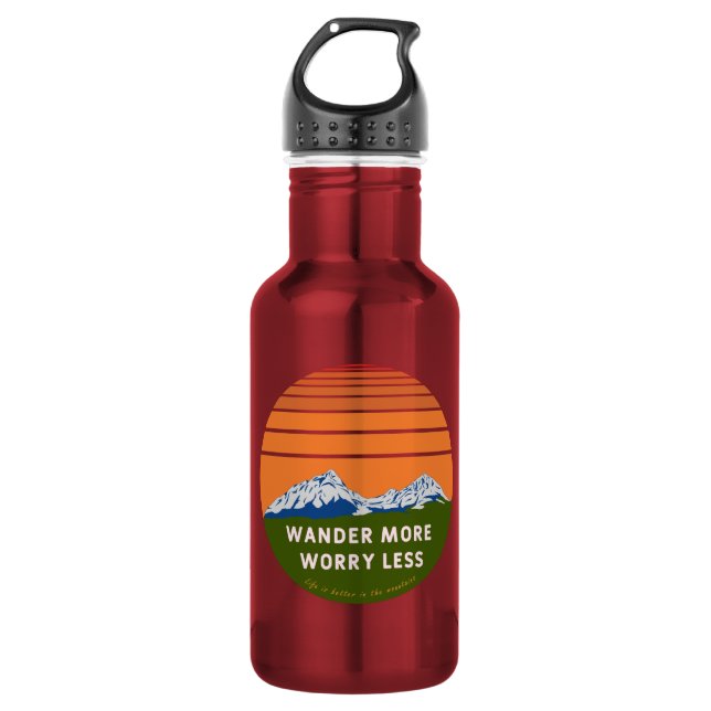 Botella De Agua Wander more Worry less (Anverso)