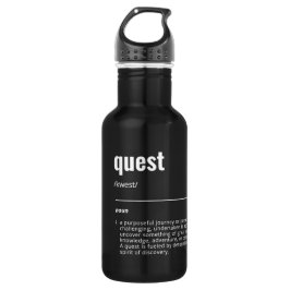 Botella De Agua WanderTag - Botella Minimalista de agua negra