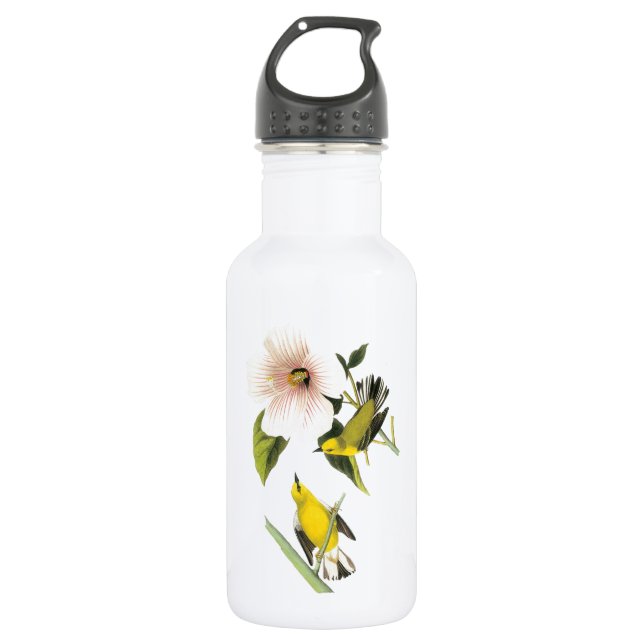 Botella De Agua Warbler de ala azul de Audubon (Anverso)