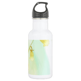 Botella De Agua Wash acuarela de las campanas amarillas