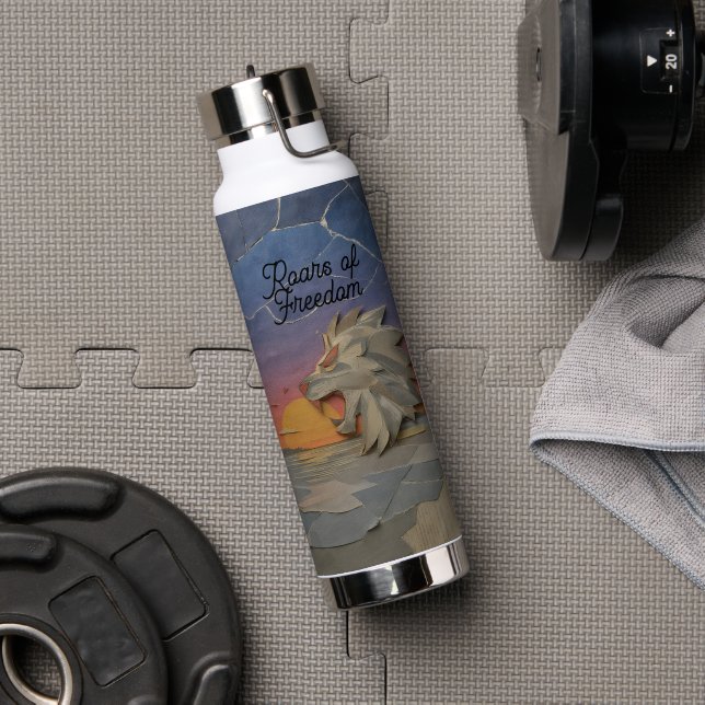 Botella De Agua Water Bottle 25oz – Sunset Lion (Gimnasio (girado))