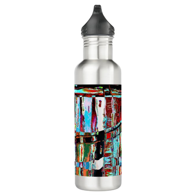 Botella De Agua Water Bottle – Collapse Reflection Abstract Design (Derecha)