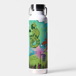 Botella De Agua Water Bottle - Dragons in the Forest