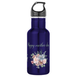 Botella De Agua Water Bottle with Bold Floral Motif and Heartfelt