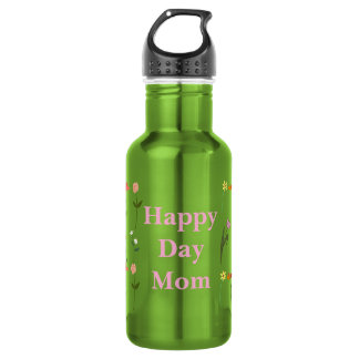 Botella De Agua Water Bottle with Floral Motifs and Mother's Day Q