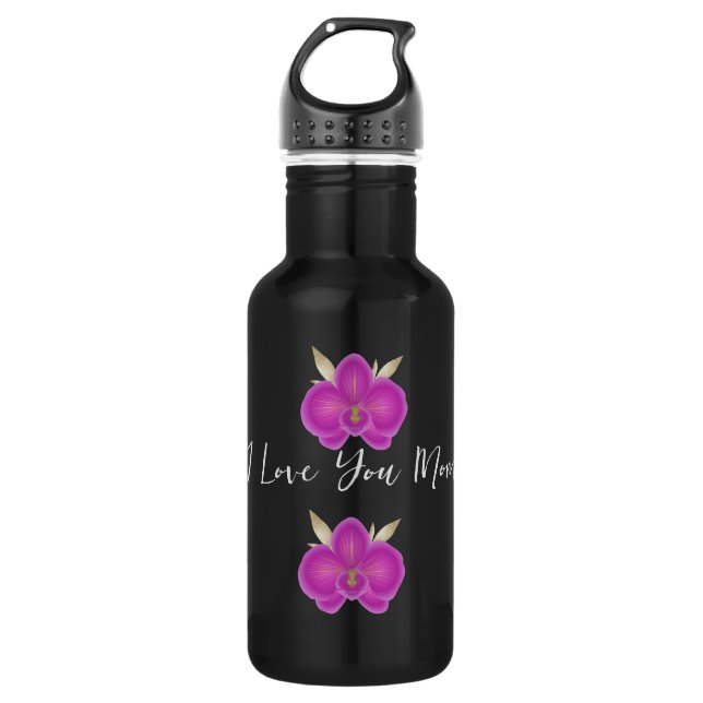 Botella De Agua Water Bottle with Floral Pattern and Mother's Day  (Anverso)
