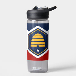 Botella De Agua Water bottle with new flag of Utah, USA