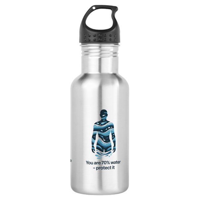 Botella De Agua Water Conservation Eco Awareness Design (Anverso)