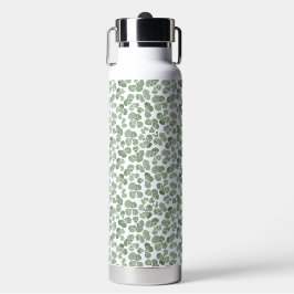 Botella De Agua Watercolor Shamrock Clover Pattered