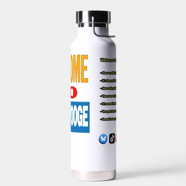 Botella De Agua "Welcome to GeekSpooge" Water Bottle (Izquierdo)