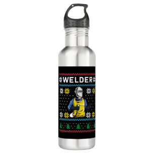 Botella De Agua Welder Knit Ugly Navidades Sweater Gift