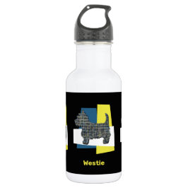 Botella De Agua Westie White Terrier Mascota Perro Silhouette Y&B 