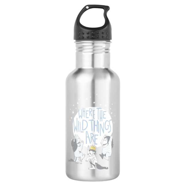 Botella De Agua Where The Wild Things Are | Luna y Estrellas (Anverso)