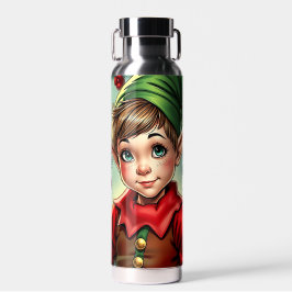 Botella De Agua Whimsical Cartoon Elf | Christmas  