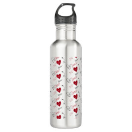 Botella De Agua Whimsical Doodles Hand Drawn Valentines Day