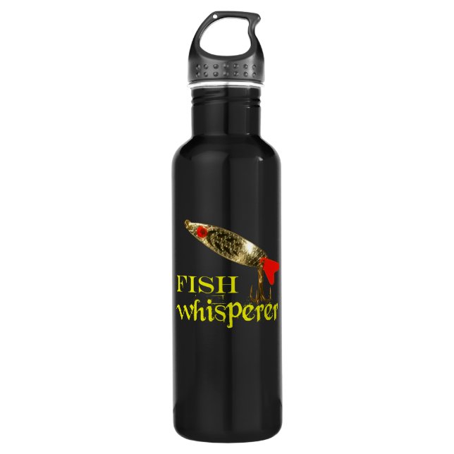 Botella De Agua Whisperer De Pescado Con Aluminio De Pesca (Anverso)