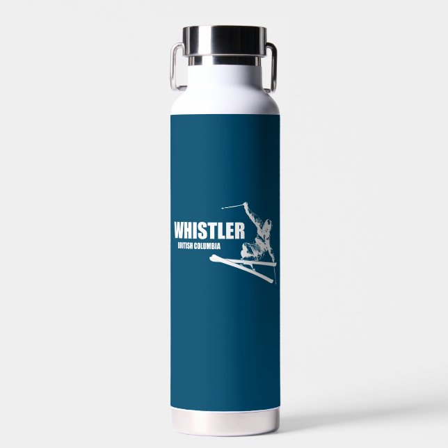 Botella De Agua Whistler British Columbia Skier (Delantero)