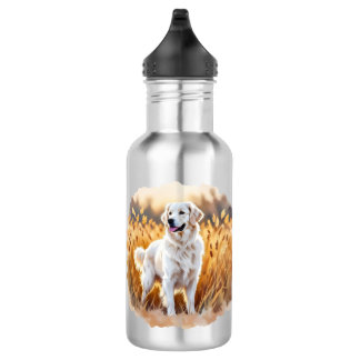 Botella De Agua White Golden Retriever Dog