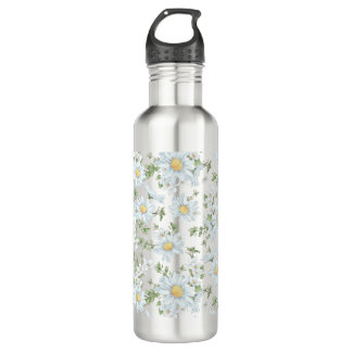 Botella de agua White Marguerite Daisies