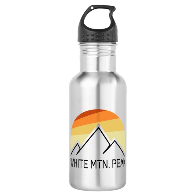 Botella De Agua White Mountain Peak California Retro (Anverso)