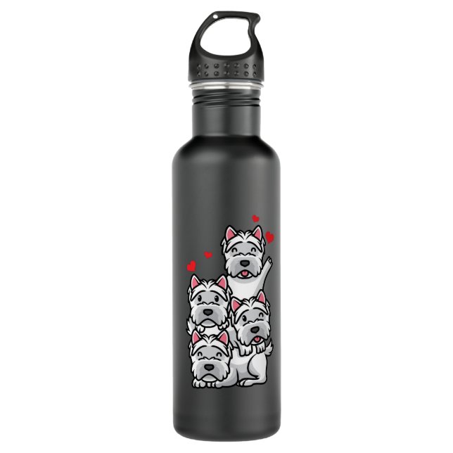 Botella De Agua White West Highland Terrier Dog Kawaii (Anverso)
