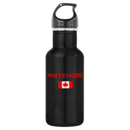 Botella De Agua Whitehorse Canadá Bandera Canadiense Color oscuro