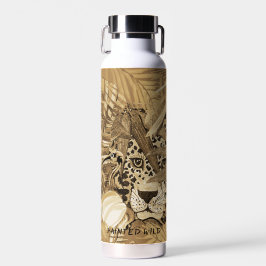 Botella de agua Wild Sepia Leopard