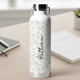 Botella De Agua Wildflower Boho Personalized