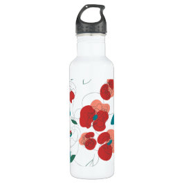 Botella De Agua Wildflower Wonderland | Patrón de flores estilizad