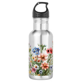 Botella De Agua Wildflowers & Stainless steel water bottle. stainl