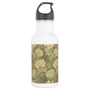 Botella De Agua William Morris Chrysanthemum Sage Flower