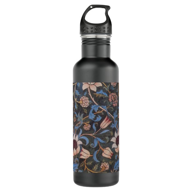 Botella De Agua William Morris Evenlode Arte Textil Floral (Anverso)