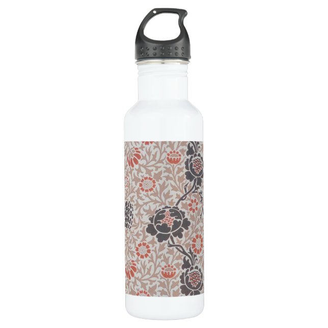 Botella De Agua William Morris Grafton Diseño de Arte Botánico (Anverso)