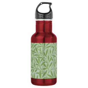 Botella De Agua William Morris Sauce Verde Clásico de Flor de Sauc