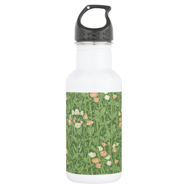 Botella De Agua William Morris Sweet Pea Floral Design (Anverso)