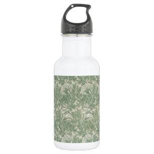 Botella De Agua William Morris Verde Salvia Estampado de Tulipán: