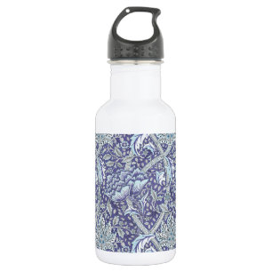 Botella De Agua William Morris Windrush patrón floral azul