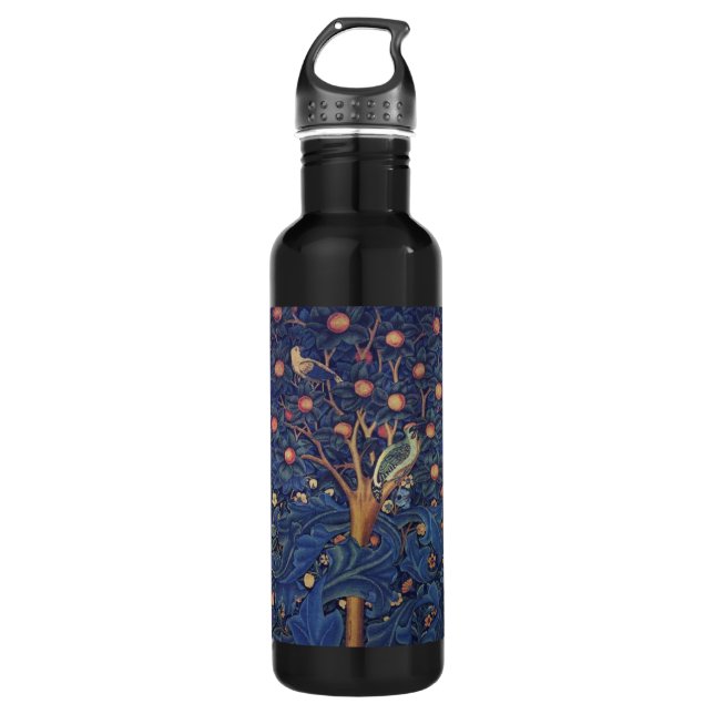 Botella De Agua William Morris Woodpecker Tapestry Arts & Crafts (Anverso)