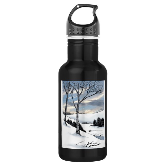 Botella De Agua Winter Hillside (Anverso)