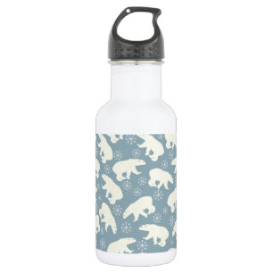 Botella De Agua Winter Polar Bears sin fisuras + tus ideas